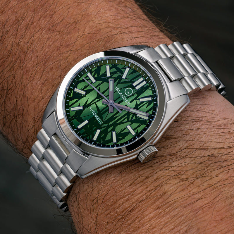 Islander Brookville Hi-Beat Automatic Dress Watch with Bamboo Dial #ISL-199
