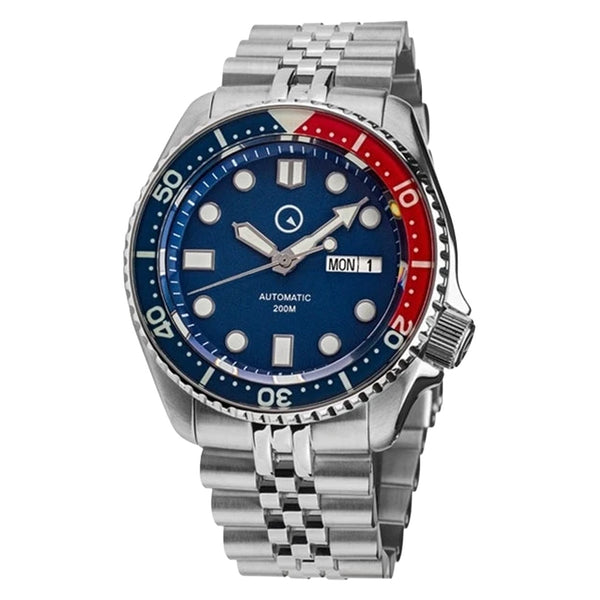 Islander 38mm Automatic Dive Watch with Solid-Link Bracelet, AR Sapphire Crystal, and Luminous Sapphire Bezel Insert #ISL-49