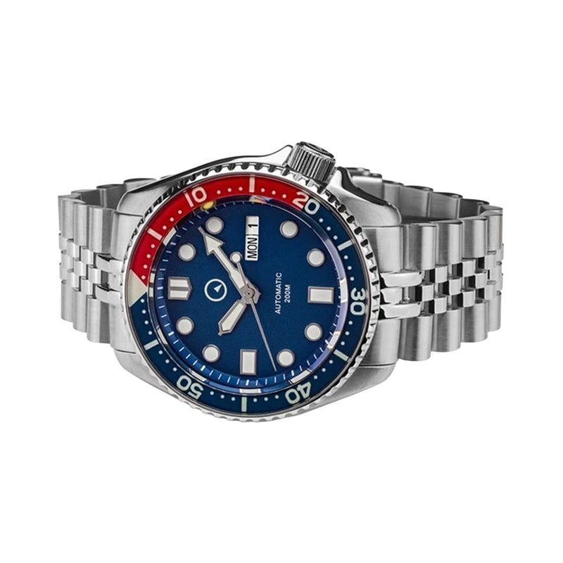 Islander 38mm Automatic Dive Watch with Solid-Link Bracelet, AR Sapphire Crystal, and Luminous Sapphire Bezel Insert #ISL-49