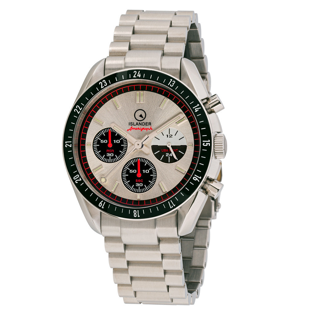 Islander Bethpage Amerigraph with Brushed Silver Dial and