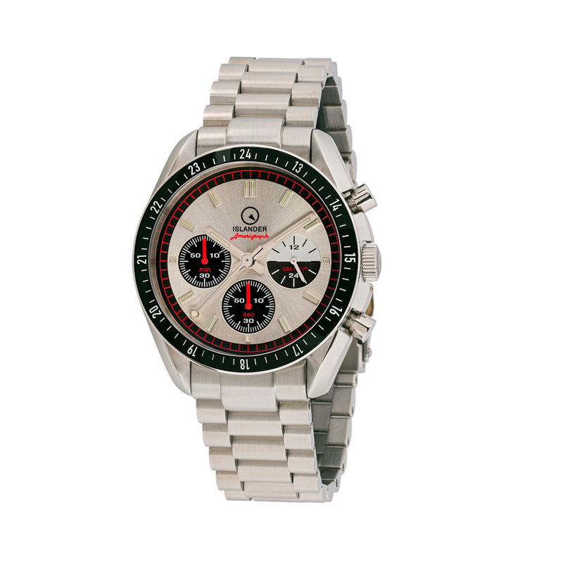 Islander Bethpage Amerigraph with Brushed Silver Dial and Chronograph Function #ISL-200