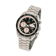 Islander Bethpage Amerigraph with Brushed Black Dial and Chronograph Function #ISL-201 tilt