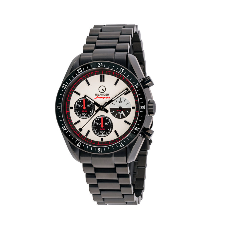 Islander Bethpage Amerigraph Full Lume (BGW9) Dial PVD Watch with Chronograph Function #ISL-202