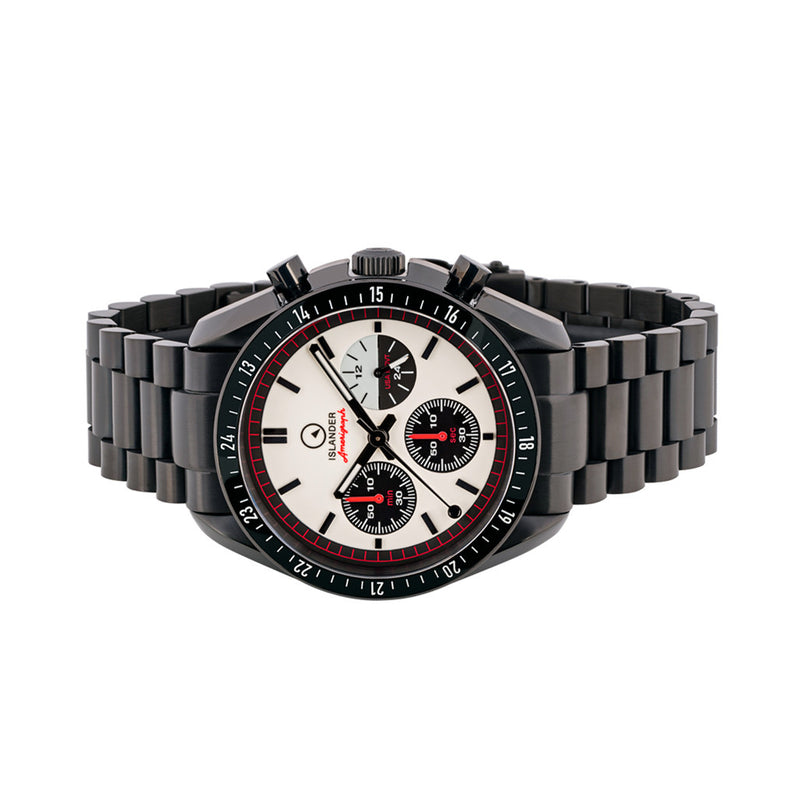 Islander Bethpage Amerigraph Full Lume (BGW9) Dial PVD Watch with Chronograph Function #ISL-202 side