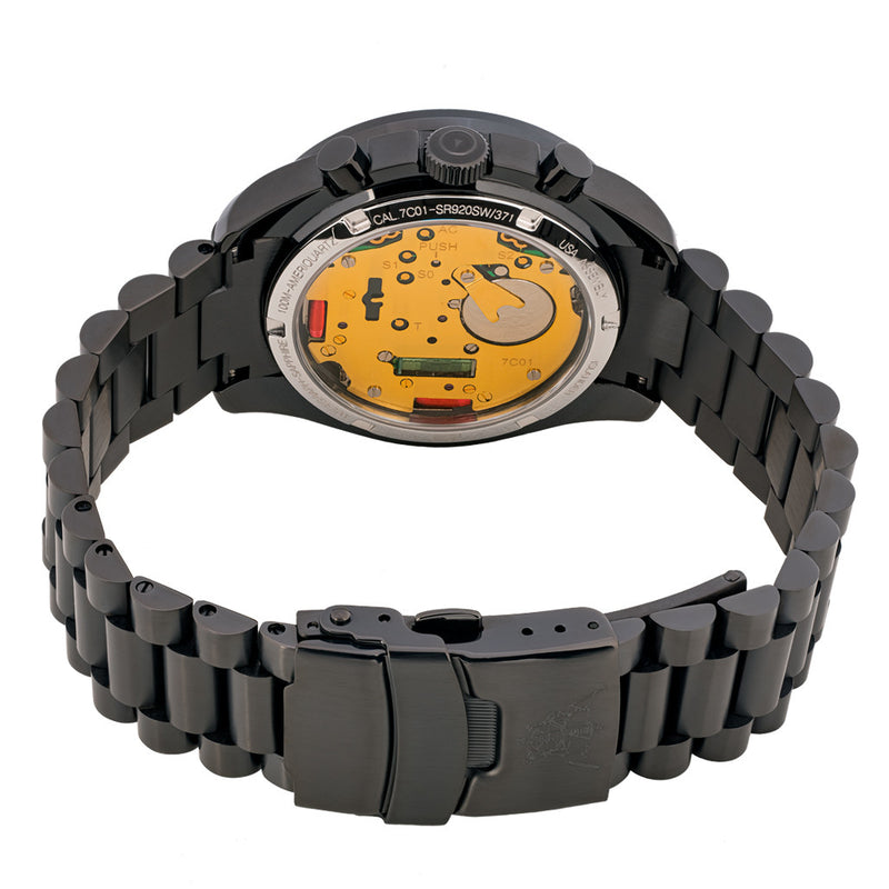 Islander Bethpage Amerigraph Full Lume (BGW9) Dial PVD Watch with Chronograph Function #ISL-202 back