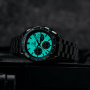 Islander Bethpage Amerigraph Full Lume (BGW9) Dial PVD Watch with Chronograph Function #ISL-202 lume