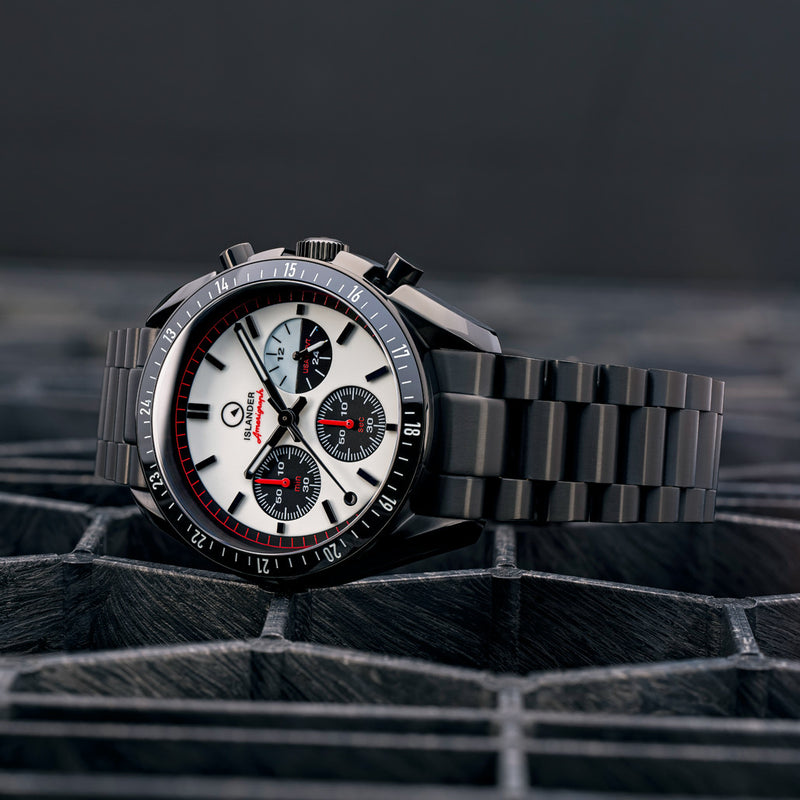Islander Bethpage Amerigraph Full Lume (BGW9) Dial PVD Watch with Chronograph Function #ISL-202 lifestyle