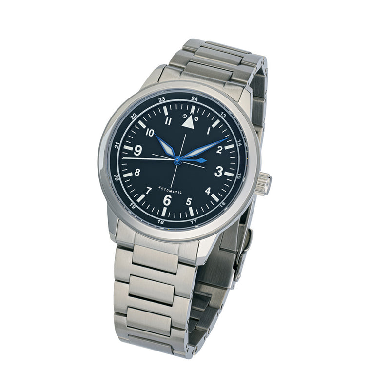 Islander x Hemel Hawkeye 39mm Modern Flieger with Black Dial #ISL-203 tilt