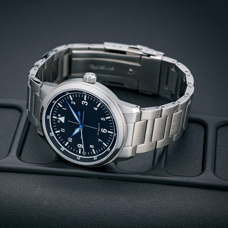 Islander x Hemel Hawkeye 39mm Modern Flieger with Black Dial #ISL-203 lifestyle