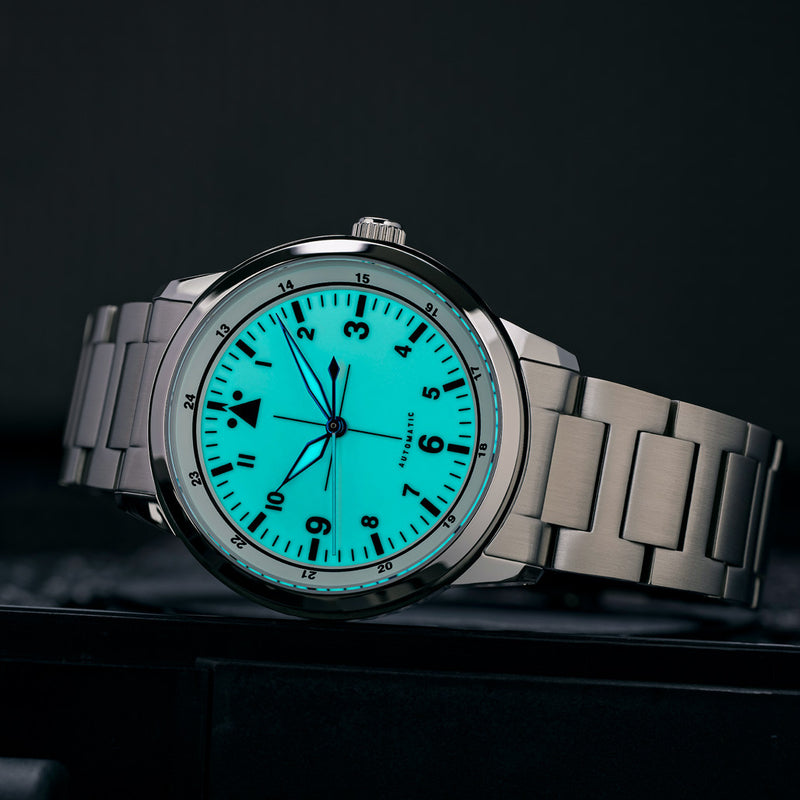 Islander x Hemel Hawkeye 39mm Modern Flieger with Full Lume Dial #ISL-204 lume