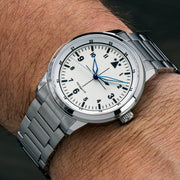 Islander x Hemel Hawkeye 39mm Modern Flieger with Full Lume Dial #ISL-204 wrist