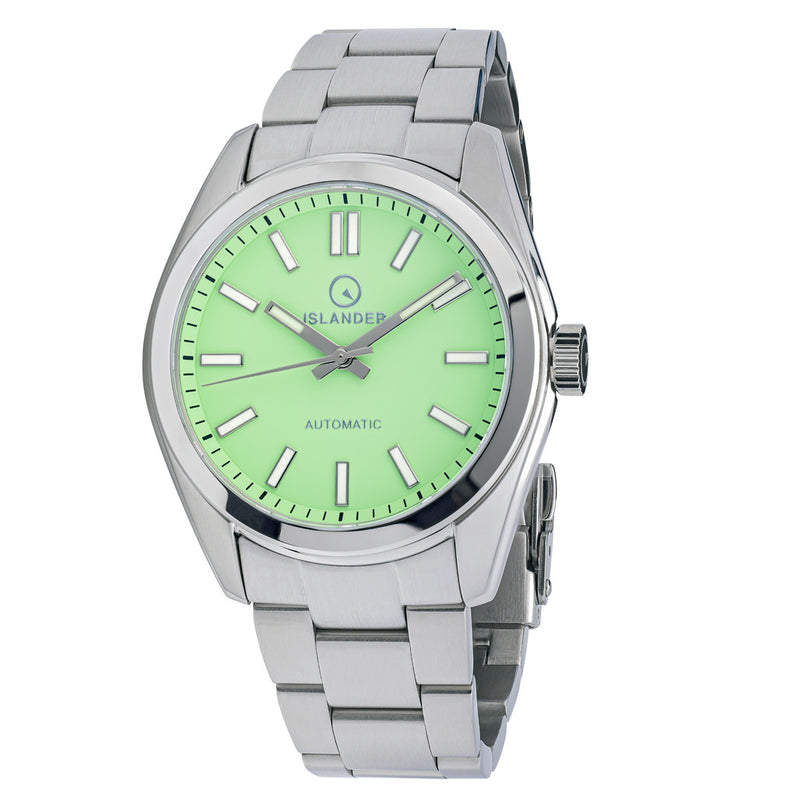 Islander Brookville Hi-Beat Automatic Dress Watch with Mint Green Dial #ISL-209 zoom