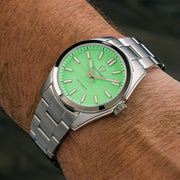 Islander Brookville Hi-Beat Automatic Dress Watch with Mint Green Dial #ISL-209 wrist