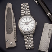 Islander Brookville Hi-Beat Automatic Dress Watch with White Dial #ISL-210 lifestyle