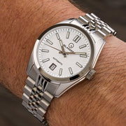 Islander Brookville Hi-Beat Automatic Dress Watch with White Dial #ISL-210 wrist