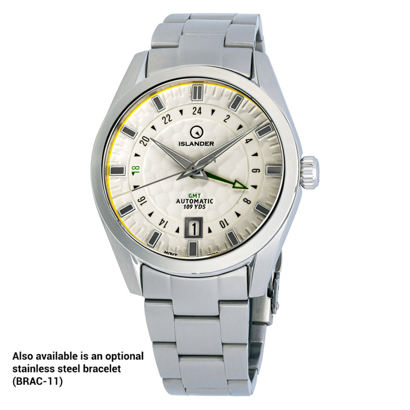 Islander Melville GMT with White "Golf Ball" Hammer Dial #ISL-211
