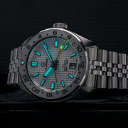 Islander Automatic GMT Dive Watch with White Waffle Dial #ISL-215