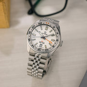Islander Automatic GMT Dive Watch with White Waffle Dial #ISL-215
