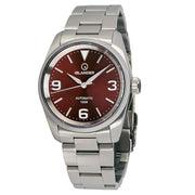 Islander Manhasset 36mm Automatic Watch with Sunburst Maroon Dial #ISL-216 zoom