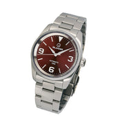 Islander Manhasset 36mm Automatic Watch with Sunburst Maroon Dial #ISL-216 tilt
