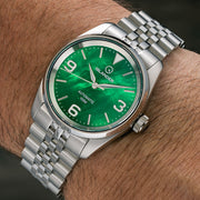 Islander Manhasset 36mm Automatic Watch with Green Mother of Pearl Dial #ISL-217 wrist