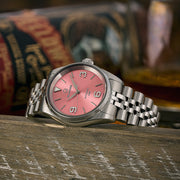Islander Manhasset 36mm Automatic Watch with Sunburst Pink Dial #ISL-218 lifestyle
