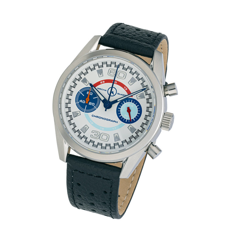 Islander DPA Mecha-Quartz Chronograph with White Dial #ISL-219 tilt