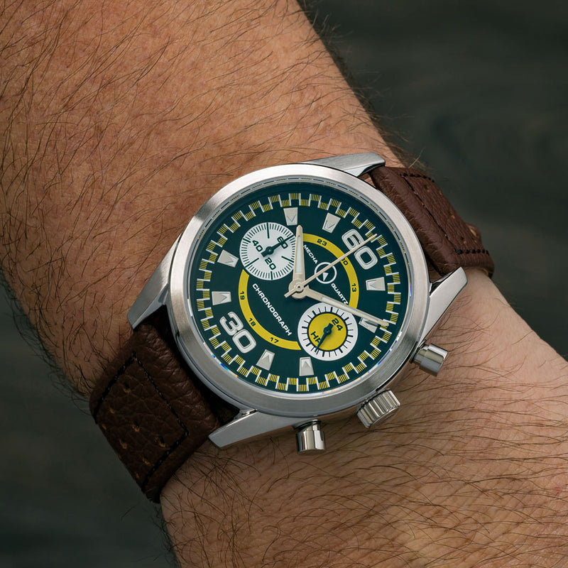 Islander DPA Mecha-Quartz Chronograph with Green Dial #ISL-221 wrist