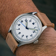 Islander Aviator Automatic Watch with White A-Dial and Sapphire Crystal #ISL-223
