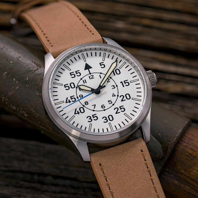 Islander Aviator Automatic Watch with White B-Dial and and Sapphire Crystal #ISL-224 lifestyle