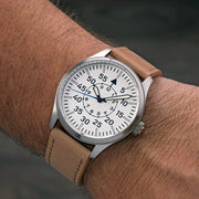Islander Aviator Automatic Watch with White B-Dial and and Sapphire Crystal #ISL-224 wrist