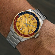 Islander Automatic GMT Dive Watch with Gold Waffle Dial #ISL-225