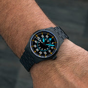 Islander 39mm Black IP Pilot Watch with Black Dial #ISL-229