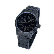 Islander 39mm Black IP Pilot Watch with Ghost Dial #ISL-230