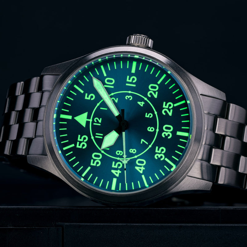 Islander 39mm Pilot Watch with Vintage Blue Livery Color Scheme #ISL-232