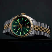 Islander Brookville Hi-Beat Automatic Two-Tone Dress Watch with Radiant Green Dial #ISL-233