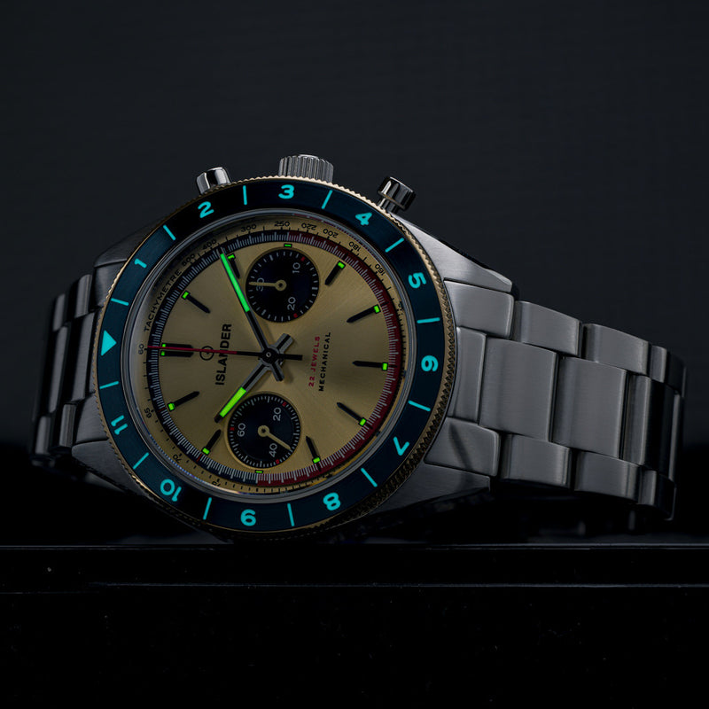 Islander Bridgehampton Racing Chronograph with Golden Dial #ISL-237