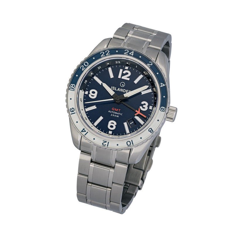 Islander Republic Traveler GMT Watch with Blue Dial #ISL-238