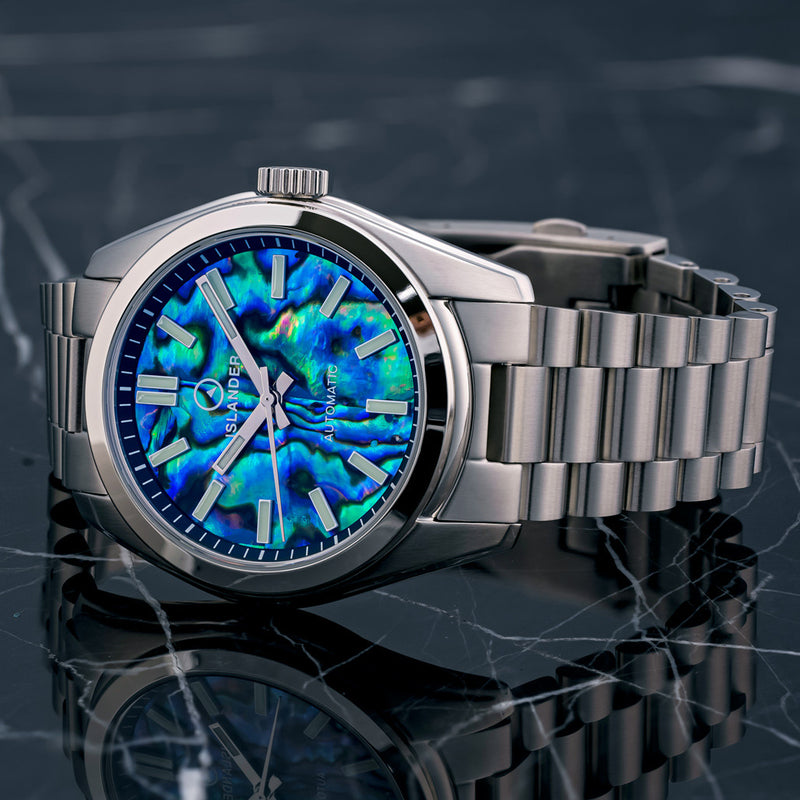 Islander Brookville Hi-Beat Automatic Dress Watch with Abalone Dial #ISL-239 lifestyle
