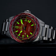 Islander Calabro GMT World Time Watch with Red Dial #ISL-242