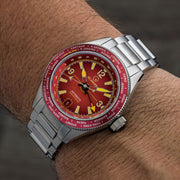 Islander Calabro GMT World Time Watch with Red Dial #ISL-242