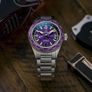 Islander Calabro GMT World Time Watch with Purple Dial #ISL-243
