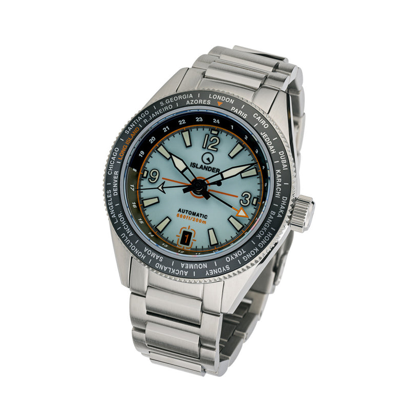 Islander Calabro GMT World Time Watch with Full Lume Dial #ISL-244