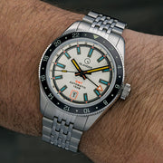 Islander Port Jefferson GMT Skin Diver Automatic Watch with White Dial #ISL-245