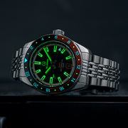 Islander Port Jefferson GMT Skin Diver Automatic Watch with Black Dial #ISL-246