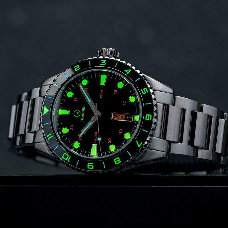 Islander Greenport 39mm Dive Watch with Black Dial #ISL-250