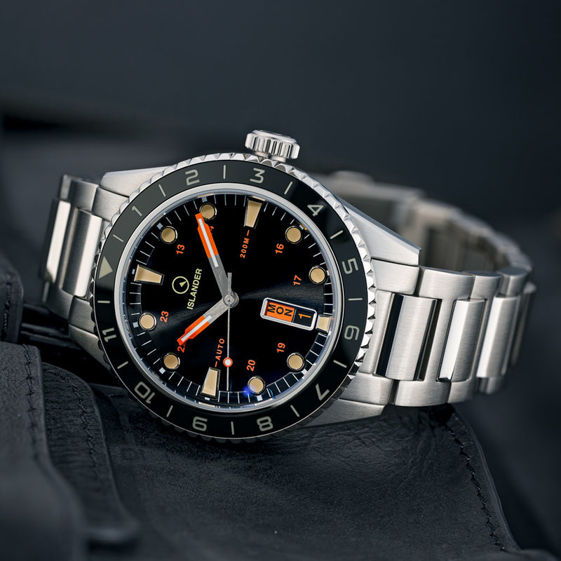 Islander Greenport 39mm Dive Watch with Black Dial #ISL-250