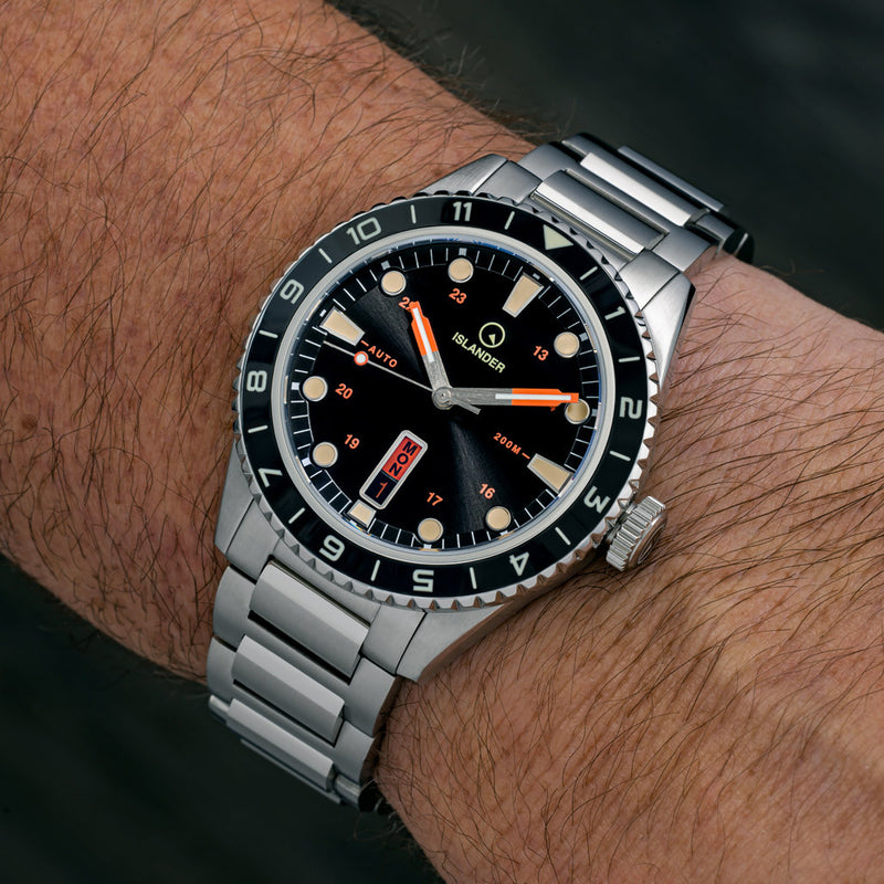 Islander Greenport 39mm Dive Watch with Black Dial #ISL-250