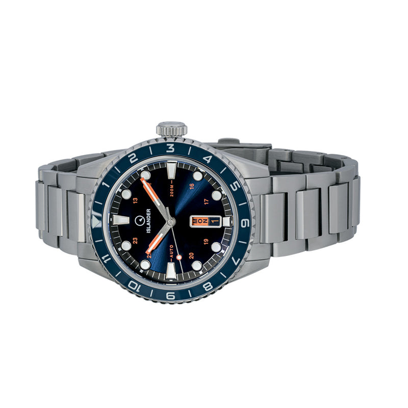 Islander Greenport 39mm Dive Watch with Sunburst Blue Dial #ISL-252