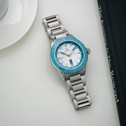 Islander Greenport 39mm Dive Watch with White Dial and Blue Accents #ISL-253